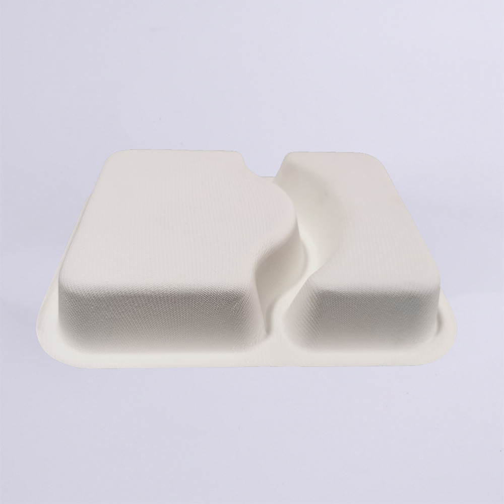 Professional China Sugarcane Bagasse Supermarket Trays - Compostable Bagasse Disposable Coffee Cup Carrier Holder  – ZHONGSHENG