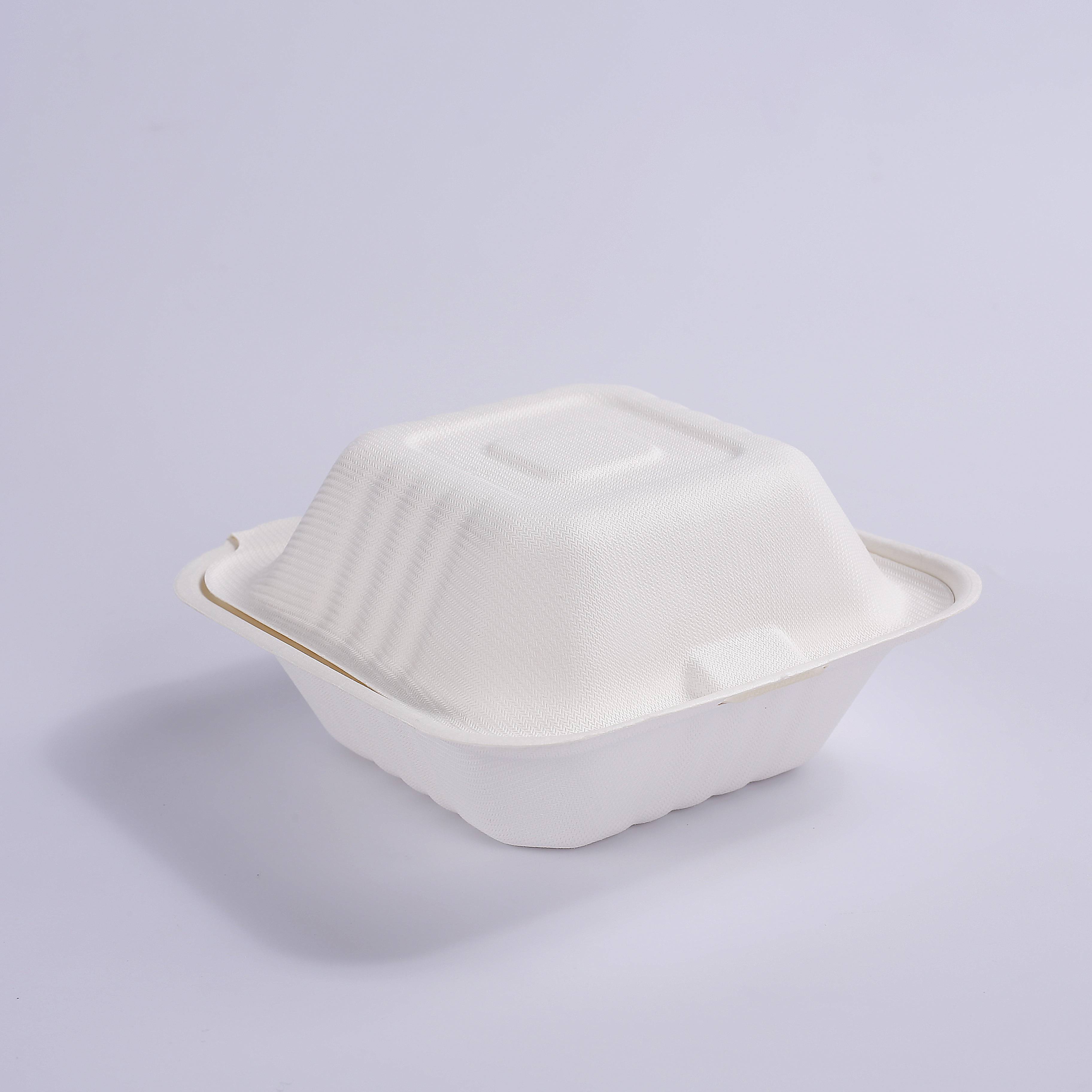 Popular Design for Bagasse Clamshell - Bagasse 6*6″ Clamshell Takeout Containers, Biodegradable Eco Friendly Take Out to Go Food Containers with Lids for Lunch Leftover Meal Prep Storage, Mi...