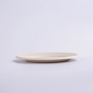 Eco-Friendly 6 Inch Paper Lace Round Plate – Natural Disposable Bagasse Plate –  Plate Made of Sugarcane Fiber