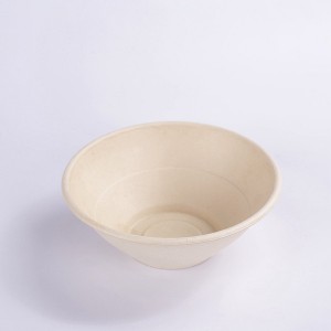 100% Compostable 40 oz Paper Takeaway Salad Round Bowls PET Lid, Heavy-Duty Disposable Bowls, Eco-Friendly Natural Bleached Bagasse, Hot or Cold Use, Biodegradable Made of SugarCane Fibers