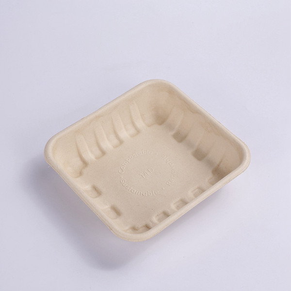Factory wholesale Disposable Food Tray - ZZ Eco Products TAN Fiber Trays- 6″ X 6″ X 1.4″, 4/125 – ZHONGSHENG