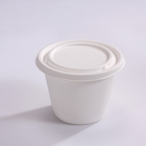 Bottom price Corrugated Bagasse Cups - Portion Cups 7 oz Disposable Jello Shot Cups PET Paper Lid Compostable Ice cream Cups Souffle Containers Condiment Sauce Cups Party Snack Paper Bowl Non R...