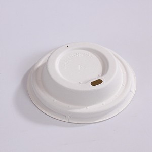 90mm Bagasse Lids For 8-20 oz Coffee Cups, Disposable Paper Cup Lids, Elevated Spout, Hot/Cold Beverage Drinking-Ideal for Water Coolers, Party, or Coffee On the Go