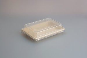 6.5*4.5 INCH Sushi Trays, Disposable Sushi Containers With Lids – Short, Take Out Containers For Appetizers, Entrees, or Desserts, Black Plastic To Go Containers – Restaurantware