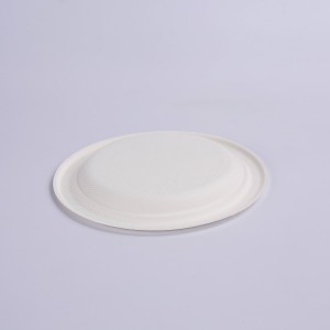 Eco-Friendly 7 Inch Paper Round Plate – Natural Disposable Bagasse Plate –  Plate Made of Sugarcane Fiber