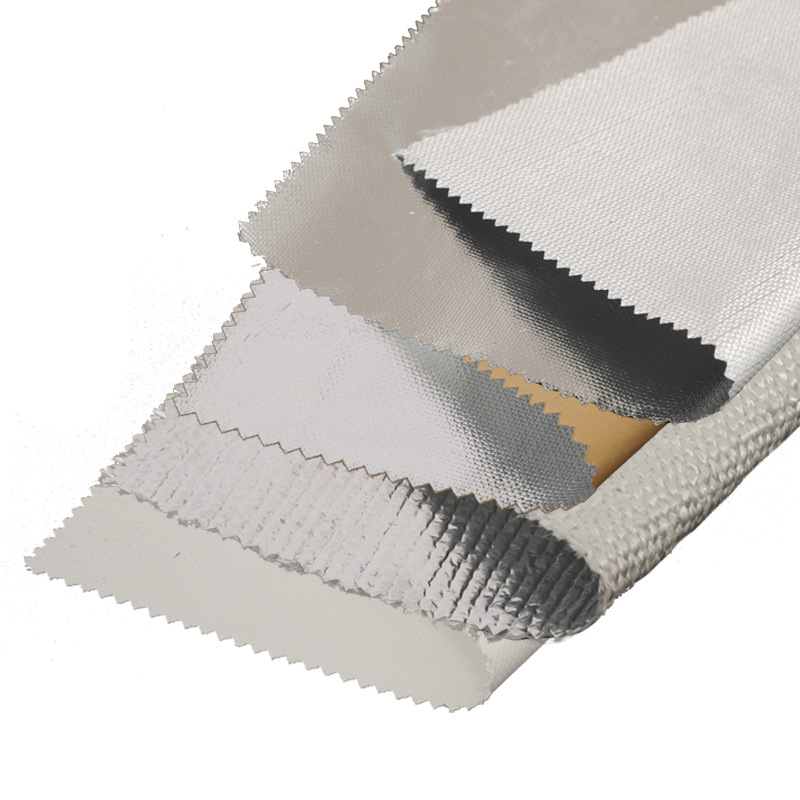 18 Micron Aluminum Foil Coated Heat Reflective Fabric Fiberglass Insulation  Cover