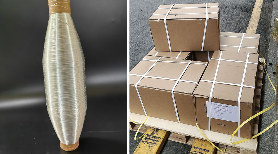 European customer’s 3rd repeated order for Sglass yarn 9 micron,34×2 tex 55 twists