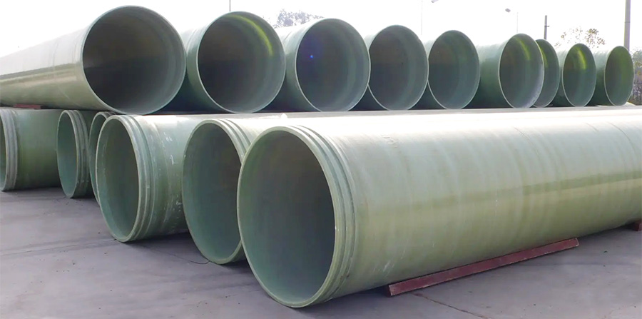 What fields are the performance characteristics of FRP sand-filled pipes mainly used in?