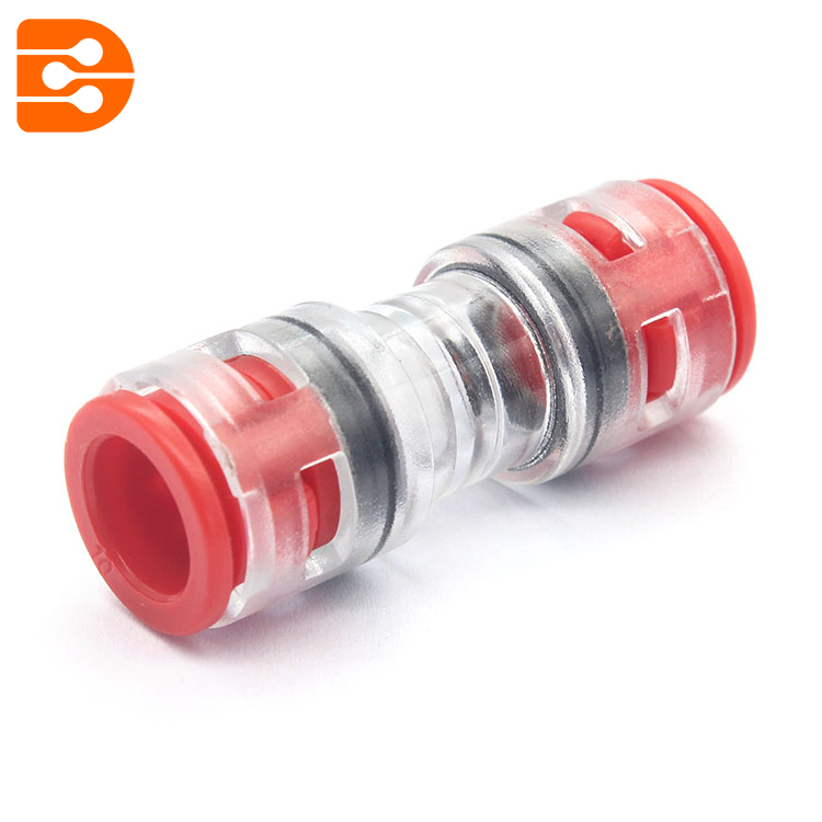 Plastic HDPE Waterproof IP68 Microduct Straight Connector Telecom