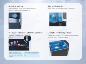 یخ ساز قابل حمل آب گازدار آشامیدنی یخ فروش داغ، تلگراف آب سرد سودا با سیستم فیلتر اسمز معکوس RO