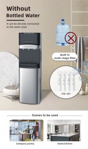 RO UV 4 stages filters Hot Cold water ice maker Floor Standing Water Dispenser