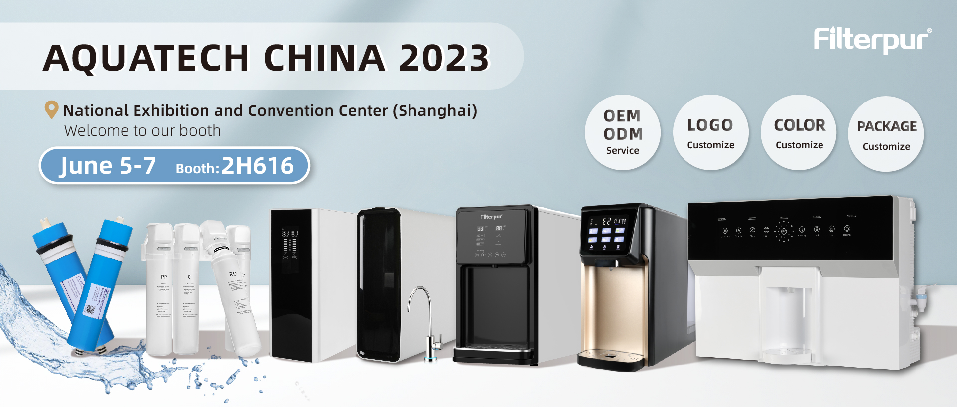 Tere tulemast meie messi Aquatech China 2023 messiboksi