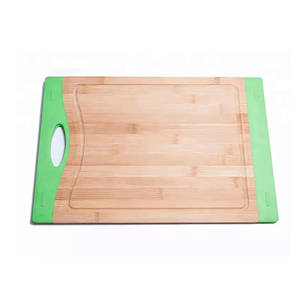 TPR non-slip natural organic bamboo cutting board