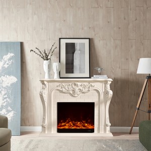 Classic Custom E0 Wood Electric Fireplace Mantel Surround
