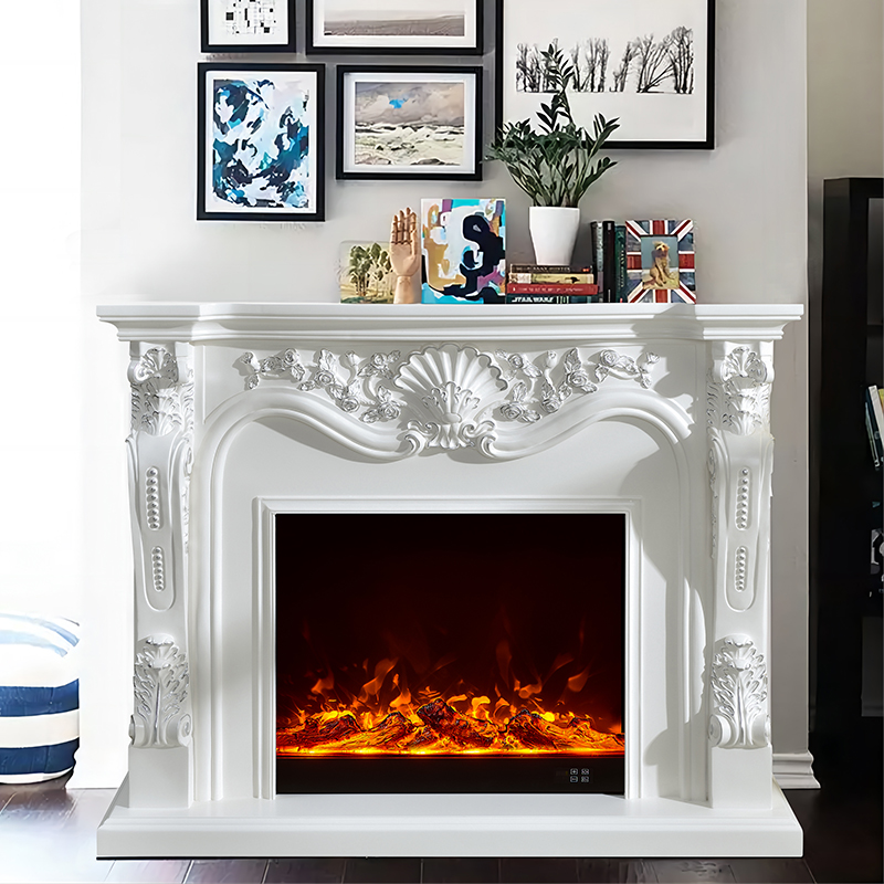Mid Century Freestanding Painting Fireplace Surround Mantel Frame