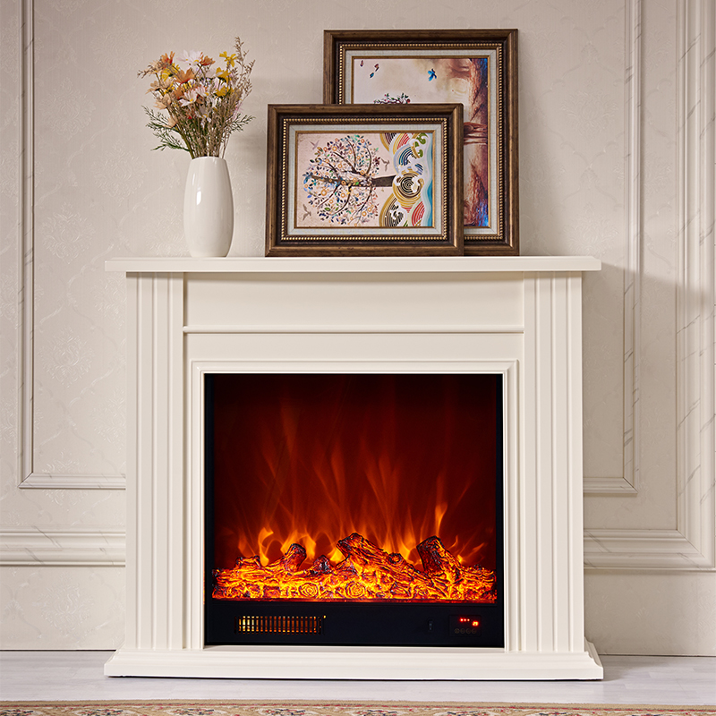 Hand Carved Simplicity E0 MDF Fireplace Mantel Home Decorative