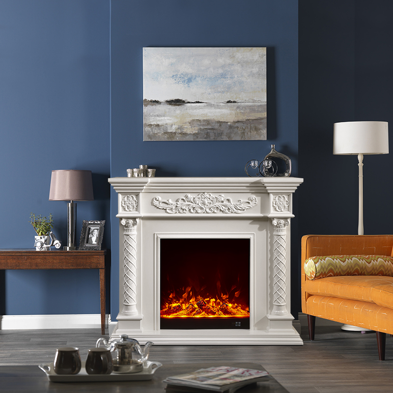 1500w Freestanding Electric Fireplace Mantel Wooden Surround