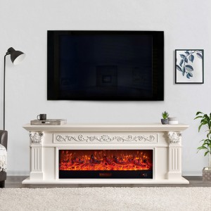 Farmhouse Living Room Tv Stand with Fireplace Space Heater