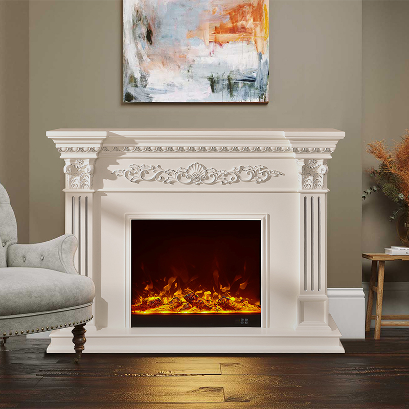 Full surround french style MDF Wooden fireplace mantels
