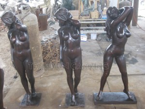 Custom Made Bronze Nude Girl Statues