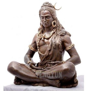 Indoor Decorative Bronze Shiva Statue Cast Temple Hindu God Sculpture For Sale