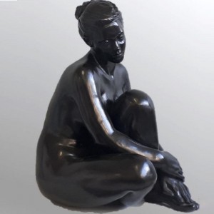 Custom Famous Life Size Bronze Nude Lady Statue Home Decorative Sitting Woman Naked Sculpture