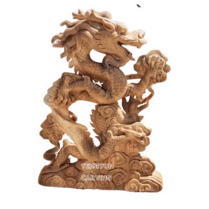 Factory Cheap Hot Outdoor Decoration Stone Marble Dragon Statue Animal Sculpture