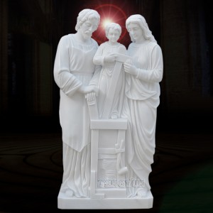 Custom Reputation for Marble Stone Holy Family Statue Religious Sculpture