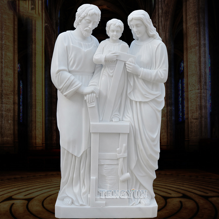 Church Decorative Art Figure Life Size Holy Family Mother Mary Father And Child Jesus Statues (5)
