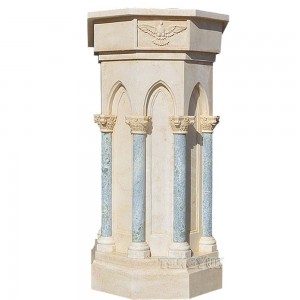 Church Decorative Marble Altar Christian Holy Article Pulpit Stone Altar Table Lectem Granite Ambo