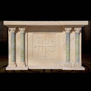 Marble Religious Lectern Hand Carved Church Book Table Stone Long Altar Table With Religious