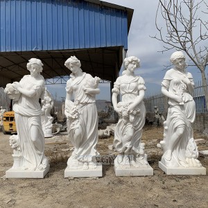 Classic Goddess Of The Four Seasons Sculpture Life-Size Set of Four Seasons Statuary Statues with Base
