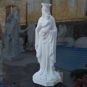 Custom Famous Stone Large Size Mama Virgin Mary With Baby Joseph Holding The Son Of God Jesus Sculpture