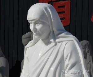 Custom Garden Christianity Church Famous Saint Teresa of Lisieux Marble Saint Sculpture Life Size Nun Stone Statue