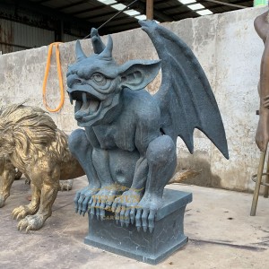 Special Price for Outdoor Metal Handcrafts Large Bronze Monster Sculpture Bronze Gargoyle Demon Statue