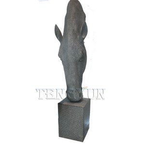 Large Size Decorative Stone Hand Carved Horse Head Granite Sculpture