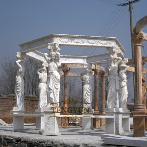 Marble column garden gazebo