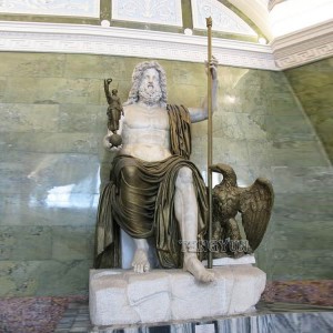 Famous greek marble zeus statue stone Mythological figure sculpture
