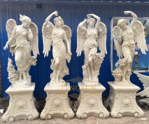 Resin Figure Ornaments Fiberglass Lady Female Angel God Four Season Statues For Sale