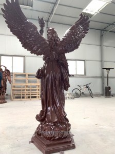 Life Size Resin Angel Ornaments Statues Goddess Of Light Fiberglass Angel Sculptures For Garden