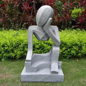 Garden Decorative Stone Granite Abstract Human Statue