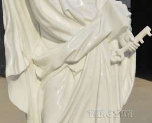 Garden Home Decor Life Size Church Decorative Holy Figure Marble Male Statue For Sale