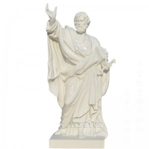 Garden Home Decor Life Size Church Decorative Holy Figure Marble Male Statue For Sale
