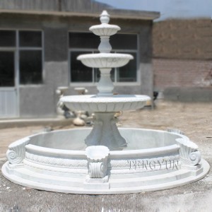 Excellent quality Custom Design Natural Marble Stone Water Fountains for Garden Decoration