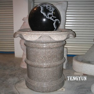 New Delivery for Granite Floating Water Stone Ball Fountain for Outdoor Garden Decoration