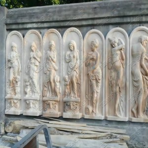 Large Stone Relief Marble Wall Relief With Figure Carvings