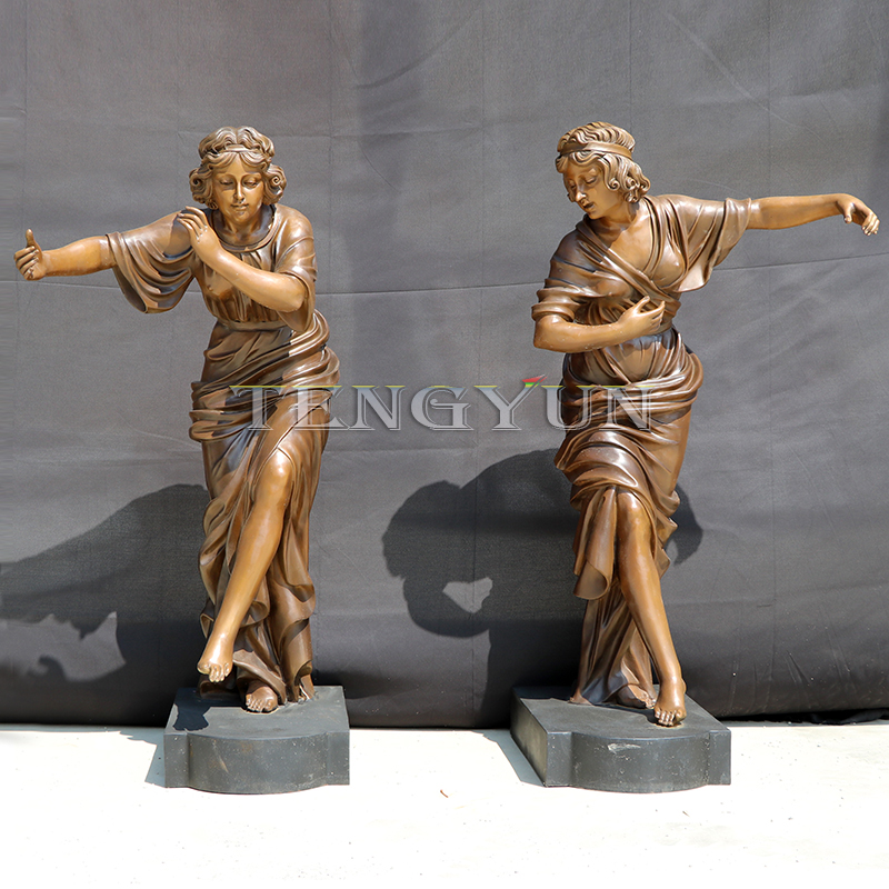 Hot Sale Life Size Outdoor Decorative  Two Dancer Figure Sculptures Bronze Dancer Statue For Sale
