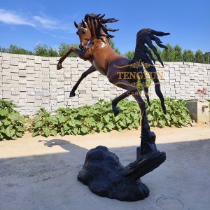 Outdoor Decorative Bronze Arabian Horse Sculpture For Sale