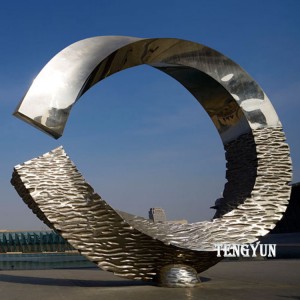 Famous Outdoor Garden Decorative Abstract Stainless Steel Round Shape Sculpture