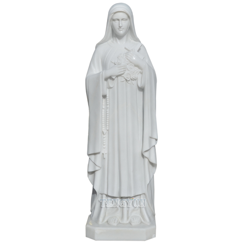 Life Size Christianity Church Decorative Basilica Icon Of The Virgin Mary Marble Blessed Mary Statue